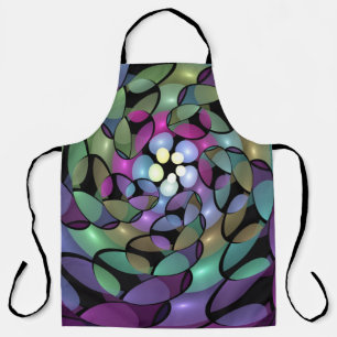 Delantal Movimientos coloridos Resumen Arte Fractal Trippy