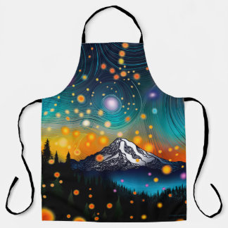 Delantal Mt. Rainier Starry Sky