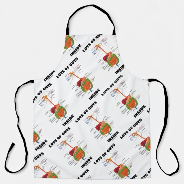 Delantal Mucha Gente Dentro Del Sistema Digestivo (Anverso)