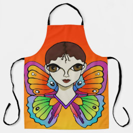 Delantal Mujer Con Alas De Mariposa