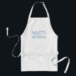 Delantal "mujer desagradable" Cartas azules<br><div class="desc">"mujer desagradable" Blue letter Adulto Apron</div>