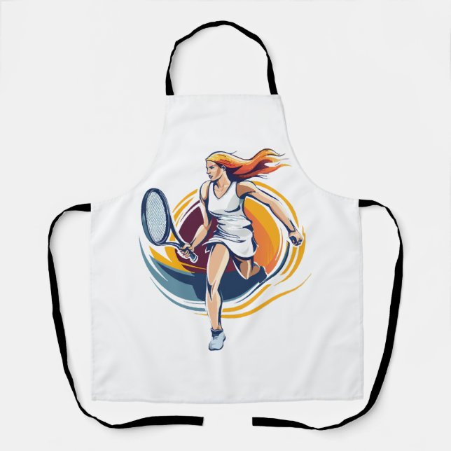 Delantal mujer jugando tenis (Anverso)