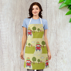 Delantal Mujer Viajando En Coche