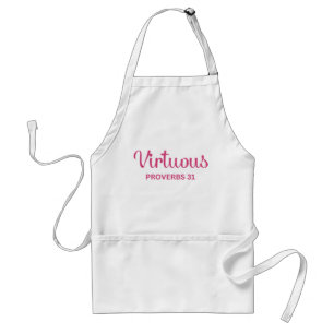 Delantal Mujer virtuosa rosa cristiana Proverb 31 Apron