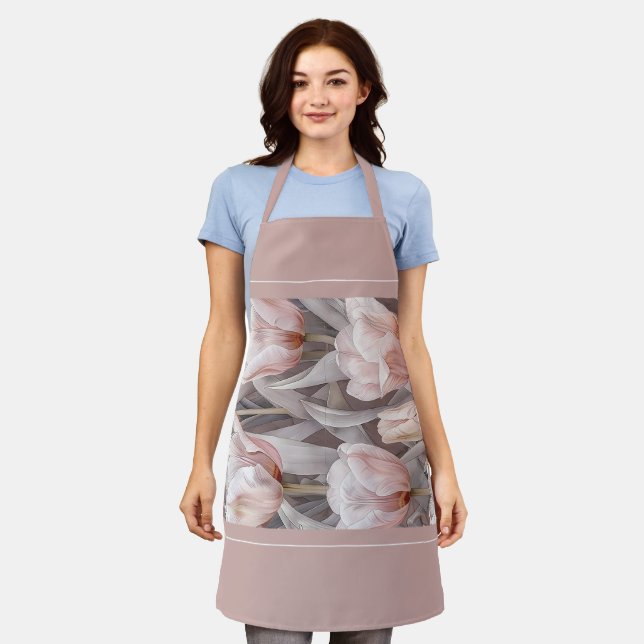 Delantal Mujeres Cocina Flores Cutas Cocinando Hormigón Tra (Gastado)