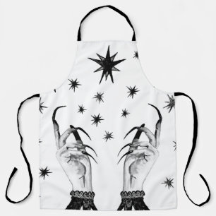 Delantal Mujeres con antecedentes con estrellas, manos bruj