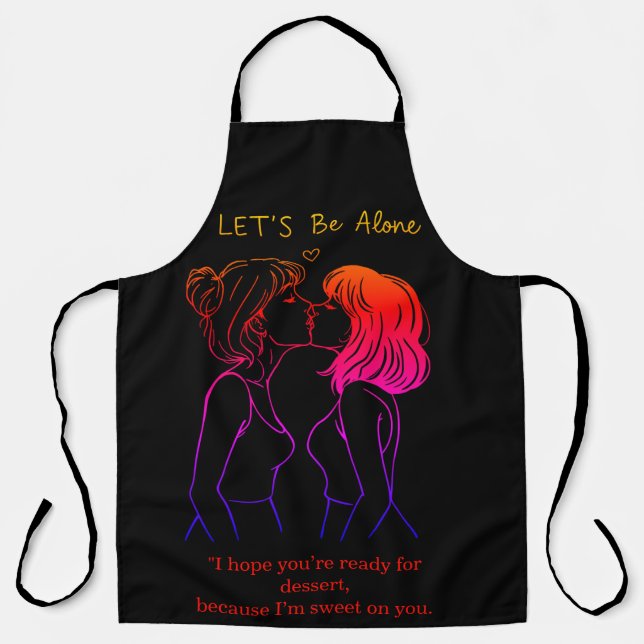 Delantal Mujeres disfrutando de una barbacoa junto con dela (Anverso)