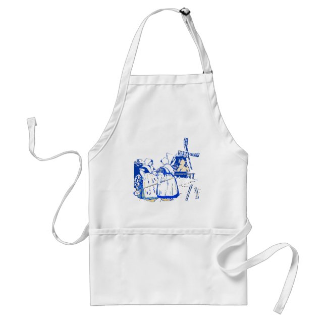 Delantal Mujeres Holandesas En El Molino De Viento (Frente)