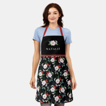 Mujeres Navidades Nombre de patrón floral Negro