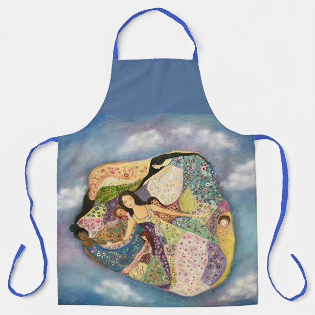 Delantal Mujeres y Chicas Klimt Style Art (Anverso)