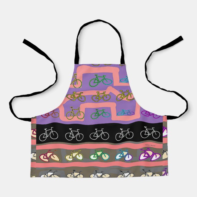 Delantal Multicolor Bicicletas Niños (Anverso)