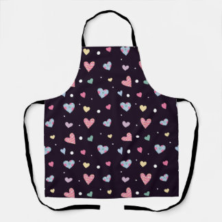 Delantal Multicolored Hearts Pattern