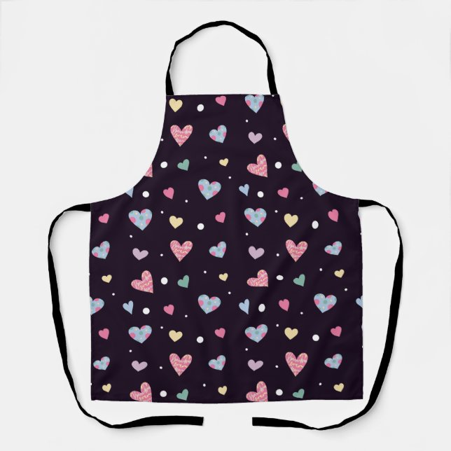 Delantal Multicolored Hearts Pattern (Anverso)