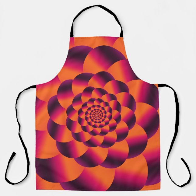 Delantal Multicolored psychedelic background, funky vortex  (Anverso)