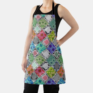 Delantal Multicolores , rústicos , parches , parches