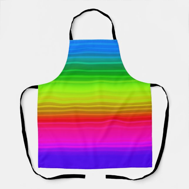 Delantal Multicolorizado, arco iris (Anverso)