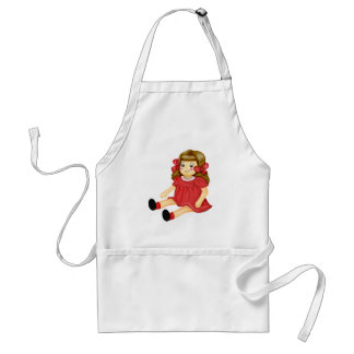 Delantal Muñeca en rojo