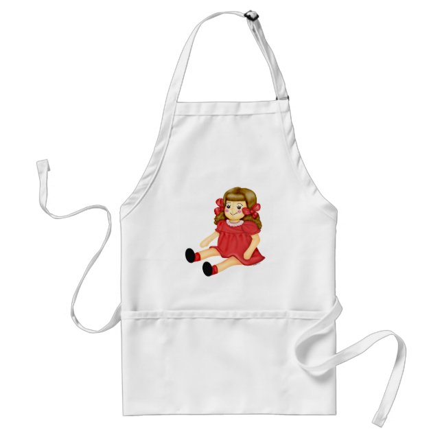 Delantal Muñeca en rojo (Frente)