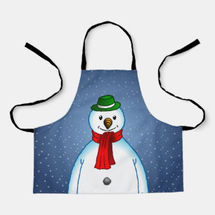 Delantal Muñeco de Nieve Alegre
