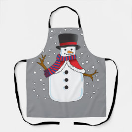 Delantal Muñeco de Nieve de Navidad
