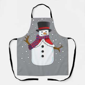 Delantal Muñeco de Nieve de Navidad