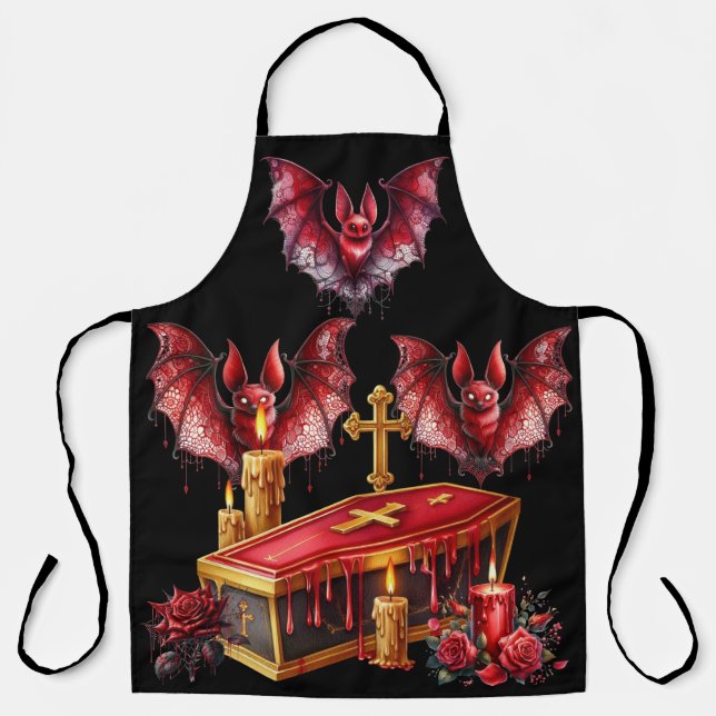 Delantal Murciélagos Vampiros (Anverso)
