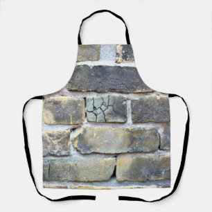 Delantal Muro de ladrillo gris resquebrajado