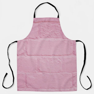 DELANTAL MURO DE LADRILLO PINTADO DE COLOR ROSA