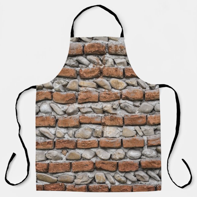Delantal Muro de ladrillos marrones (Anverso)