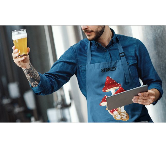 Delantal Mushroom de nombre personalizado (Subido por el creador)