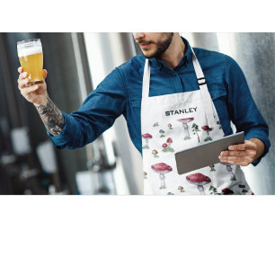 Delantal Mushroom de nombre personalizado