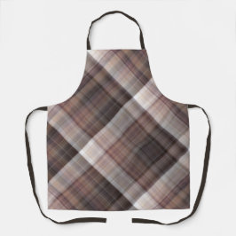 Delantal Mushrooms Rustic Brown Plaid