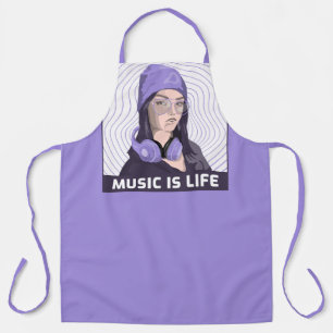 Delantal Music Is Life – Edición Lavender Vibe