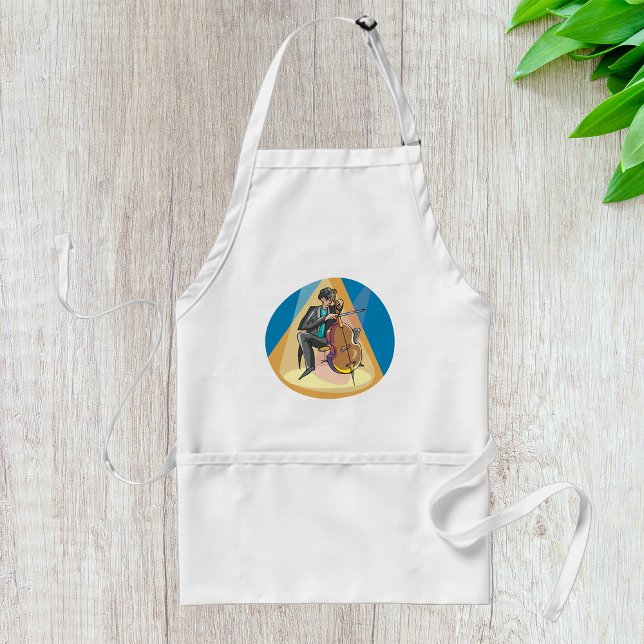 Delantal Músico Jugando El Chello (Subido por el creador)