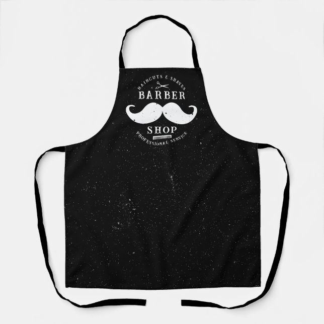 Delantal Mustache Barber Shop Moderno Hairstylist Barbersho (Anverso)