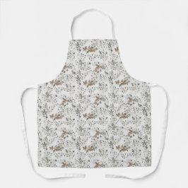 Delantal Muted Poinsettas All-Over Print Apron