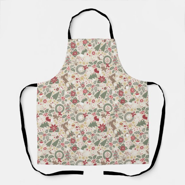 Delantal Muy buenos Navidades maximalistas Apron (Anverso)