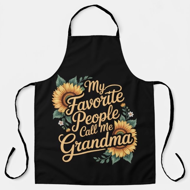 Delantal My Favorite People Call Me Grandma Mother's Day (Anverso)