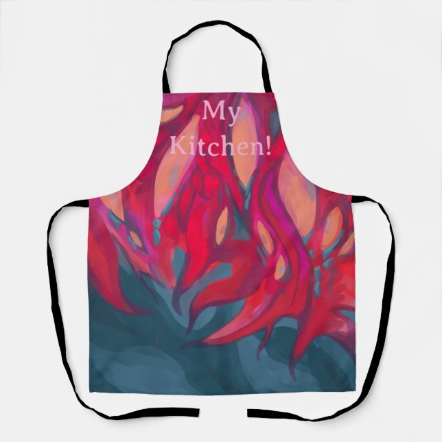 Delantal My Kitchen! Pink Red (Anverso)