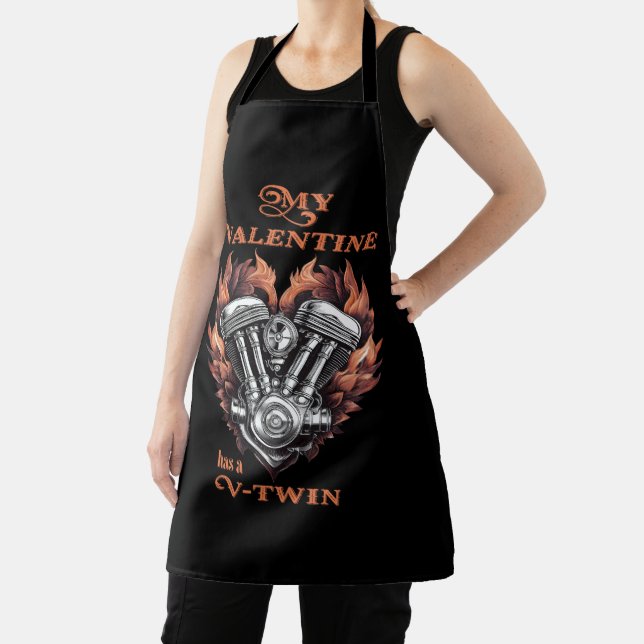 Delantal My Valentine has a V-Twin, Biker (in situ)