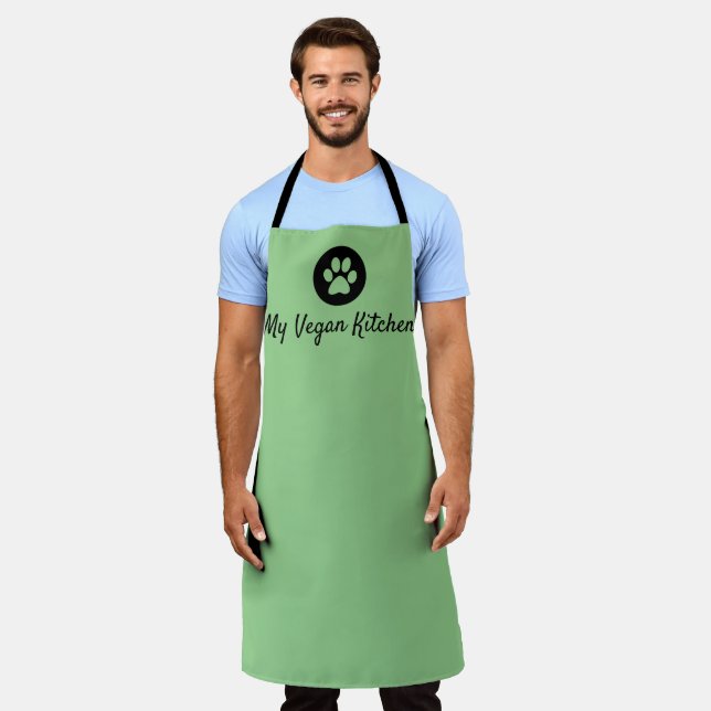 Delantal My Vegan Kitchen Green Apron (Grande) (Gastado)