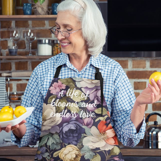 Delantal Mystic Flowers Personalizado Retirement Gifts para (Mystic Flowers Custom Retirement Gifts for Her Mom)