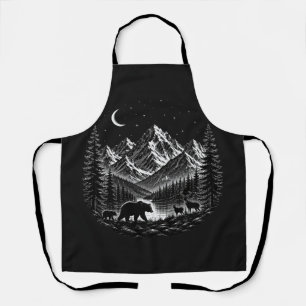 Delantal Mystic Mountain Wilderness Night Estilo Linograbad