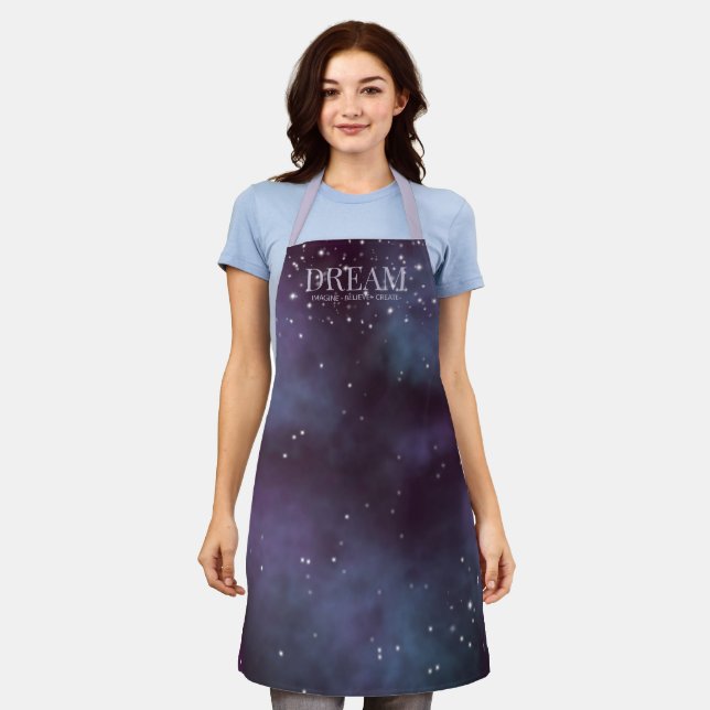 Delantal Mystical Dream Dusty Violet Galaxy (Gastado)