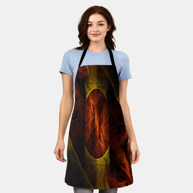 Delantal Mystique Jungle Resumen Art Apron (Gastado)