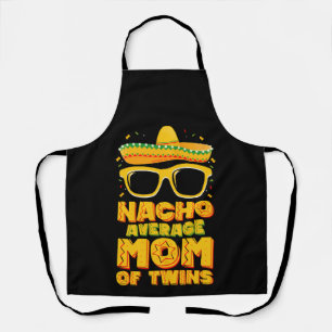 Delantal Nacho Mamá Promedio De Gemelos Cinco De Mayo Mexic