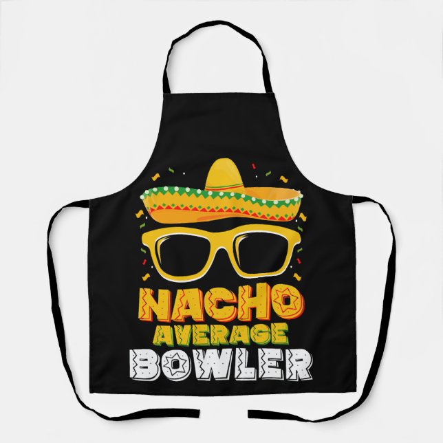 Delantal Nacho Promedio de Bowler Cinco De MayoNacho Promed (Anverso)
