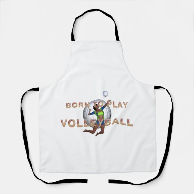 DELANTAL NACIDA PARA JUGAR VOLEIBOL (Anverso)