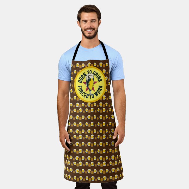 Delantal Nacido Para Beber Forzado A Trabajar Cabrero Graci (Gastado)