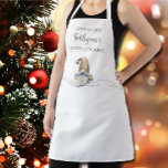 Delantal Nada como la cocina genómica personalizada<br><div class="desc">Un delantal personalizado con un Gnome en miniatura y personificar las palabras "nada como la cocina de Gnome". Los grandes Navidades de vacaciones regalan una idea o crean para ti mismo.</div>